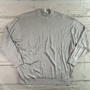 Vintage 90's Zante Italy Luxury Textured Silver Rayon/Cotton Men 4XL NWT $195